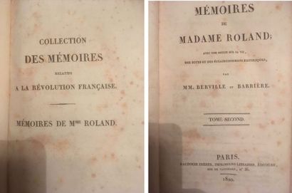 null - Mémoires de Madame Roland avec une notice sur sa vie, et des éclaircissements
historiques...