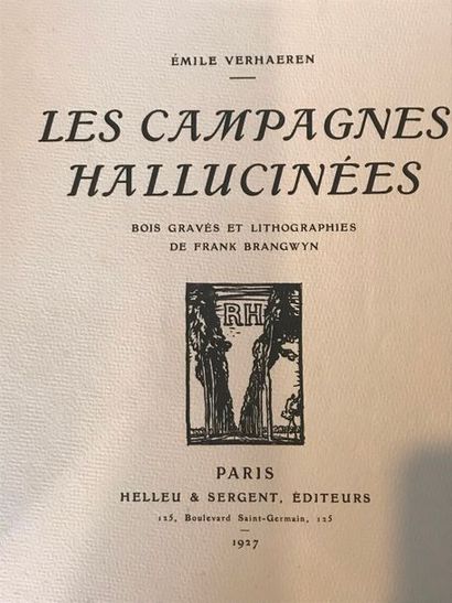 null Emile VERHAEREN Les campagnes hallucinées illustré des bois gravés et lithographies...