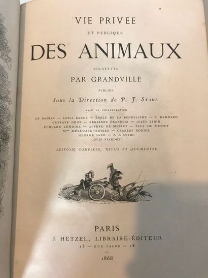 null Lot de 4 volumes reliés cuir :

Vie Privée et Publique des Animaux vignettes...