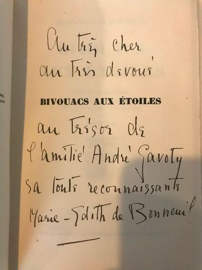 null Marie Edith de BONNEUIL Bivouacs aux étoiles -Paris librairie Plon 1938 - 1...