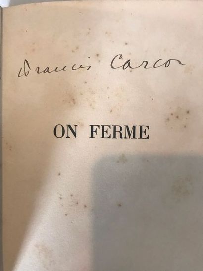 null Francis CARCO On Ferme- illustré de lithographies de Maurice Berdon pour Les...