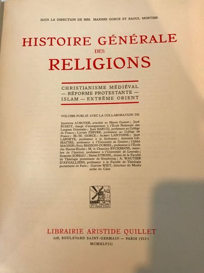 null Maxime GORCE et Raoul MORTIER
Histoire générale des Religions - Librairie Aristide...
