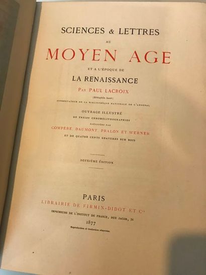 null Paul LACROIX - Paris Librairie Firmin Didot et cie 1877

Les arts au Moyen Age...