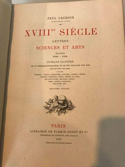 null Paul LACROIX 

XVIII° - Paris Librairie Firmin Didot et cie 1878

Institutions...