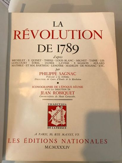 null Philippe SAGNAC & Jean ROBIQUET
La Révolution Française de 1789 - Les éditions...