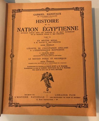 null Gabriel HANOTAUX
Histoire de la Nation Egyptienne - illustrations en couleurs...