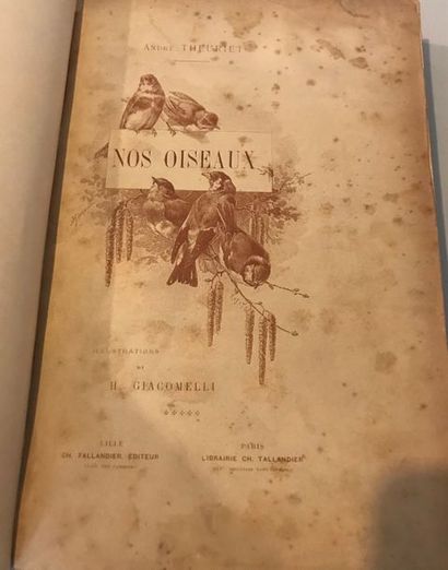 null André THEURIET
NOS OISEAUX - Paris Librairie Charles Tallandier - 1 volume reliure...