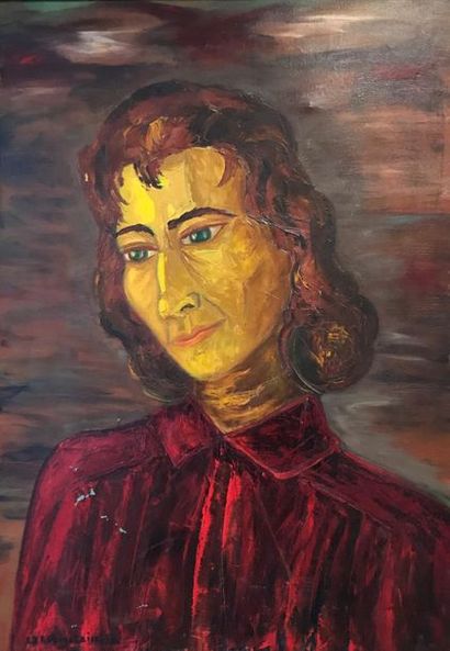 null Sophie Danielle RUBINSTAIN (1922-2018) 

Odette 

Huile sur toile signée et...