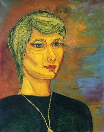 null Sophie Danielle RUBINSTAIN (1922-2018)
Portrait de Tania
Huile sur toile signée...