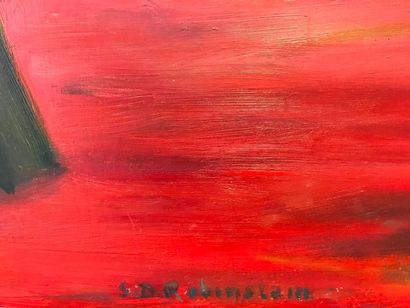 null Sophie Danielle RUBINSTAIN (1922-2018)
L'arbre rouge
Huile sur panneau signée...