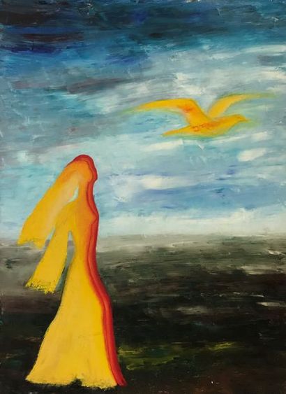 null Sophie Danielle RUBINSTAIN (1922-2018) 

La liberté 

Huile sur toile 

81 x...