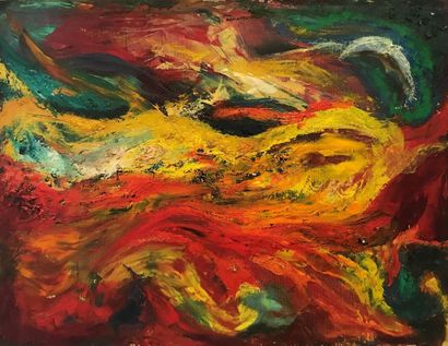 null Sophie Danielle RUBINSTAIN (1922-2018) 

Mer de feu 

Huile sur toile 

50 x...