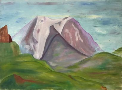 null Sophie Danielle RUBINSTAIN (1922-2018)
Chaine de montagnes
Huile sur toile
54...