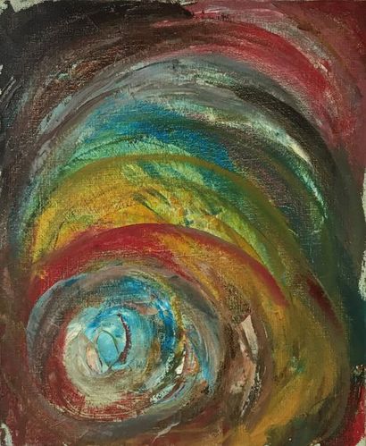 null Sophie Danielle RUBINSTAIN (1922-2018) 

Ellipse colorée 

Huile sur toile 

46...