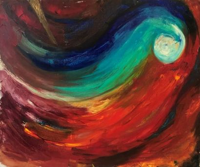 null Sophie Danielle RUBINSTAIN (1922-2018) 

La vague colorée 

Huile sur toile...