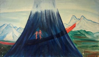 null Sophie Danielle RUBINSTAIN (1922-2018)
Adam et Eve sur la montagne bleue
Huile...