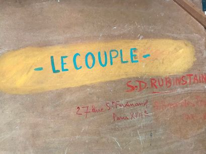 null Sophie Danielle RUBINSTAIN (1922-2018)
Le couple
Huile sur carton toilé signée...