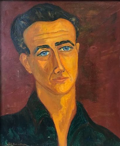 null Sophie Danielle RUBINSTAIN (1922-2018)
Portrait de jeune homme aux yeux bleus
Huile...
