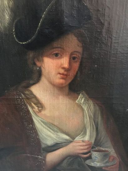 null Ecole française du XVIIIème siècle

Femme à la tasse de thé

Huile sur toile

73...