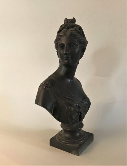 null Jean-Antoine HOUDON (1741-1828) d'après

Buste de Diane 

Sculpture en bronze...