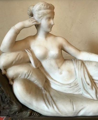 null Antonio CANOVA (1757-1822) d'après

Pauline Borghèse en Vénus

Sculpture en...