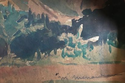 null Maurice MENARDEAU (1897-1977)

Paysage de montagne

Aquarelle sur papier signée...