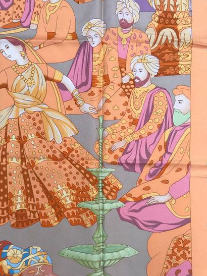 null HERMES Paris " Splendeur des Maharajas II (détail) " par Catherine Baschet -...