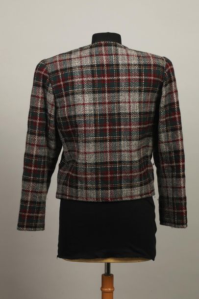null YVES SAINT LAURENT 

Variation veste en lainage écossais circa 1980, taille...