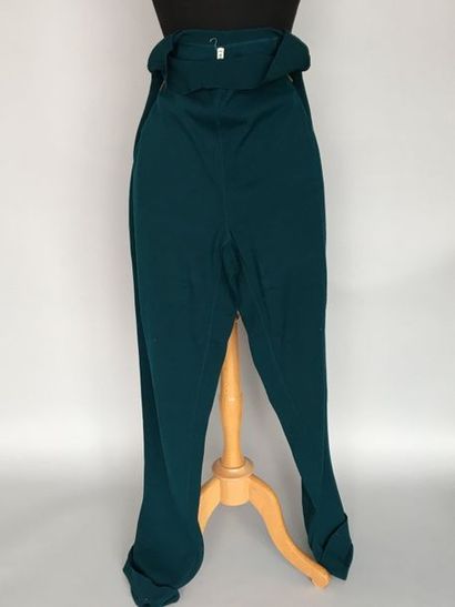 null ALAIA 

Pantalon à poches zippées en lainage vert bouteille taille 38/40