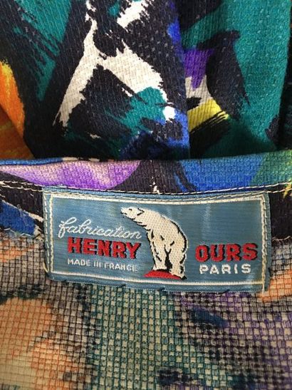 null HENRY OURS Paris 

Robe sans manches en piqué de coton imprimé polychrome circa...