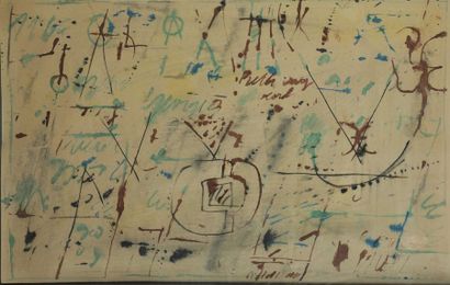 null Bernard QUENTIN (né en 1923) 

Composition 

Aquarelle non signée 

44 x 69...