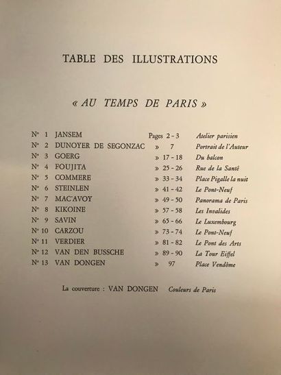 null Léon Paul FARGUE (1876-1947)
Au temps de Paris illustré par quatorze peintres...