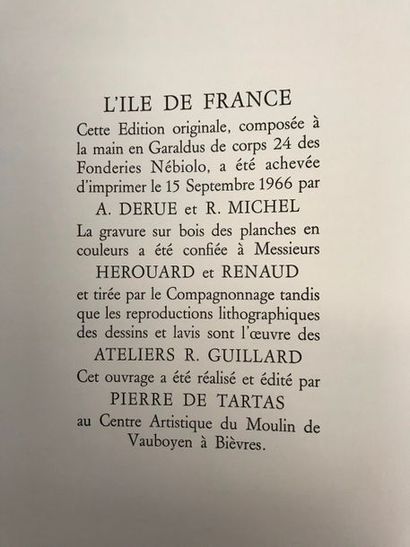 null René HERON de VILLEFOSSE (1903-1985)
L'ile de France illustré par André Dunoyer...