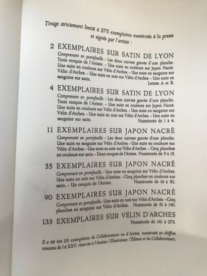 null Jean GIONO (1895-1970)
Le chant du monde illustré de 17 burins originaux par...
