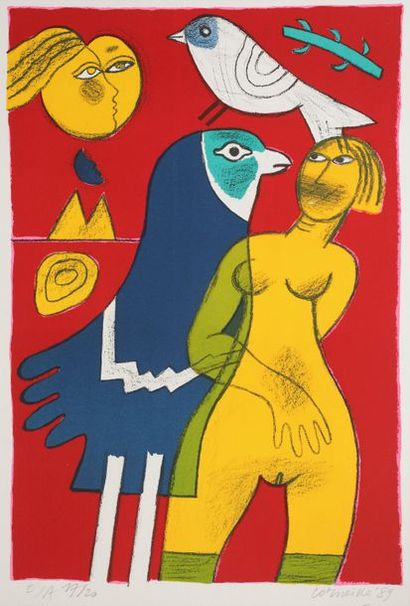 null Guillaume van BEVERLOO dit CORNEILLE (1922-2010)

Femme jaune à l'oiseau bleu

Epreuve...