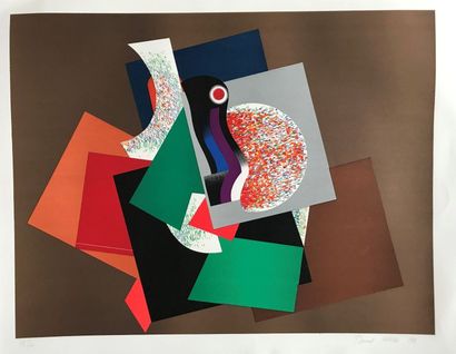 null Bernard HERZOG (né en 1935)

Composition cubiste 

Lithographie n°49/200 signée...