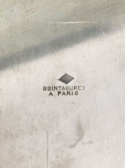 null BOIN -TABURET à Paris Suite de 4 plats en argent 925 millièmes modèle à fillets...