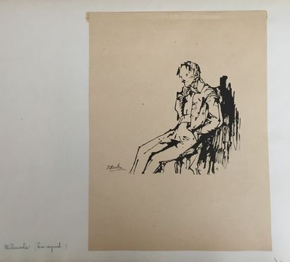 null Bernard NAUDIN (1876-1946) Lot de 4 gravures : Geppetto -L' arrestation-Le petit...