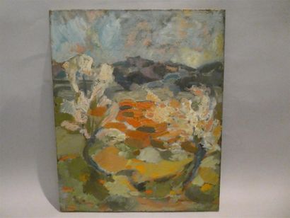 null BESSON Jean-Claude (Né en 1943), "Paysage", huile sur toile signée et datée...