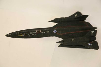 null LOOKHEED SR71 BLACKBIRD USAF. - Modèle militaire en métal peint, longueur 32...