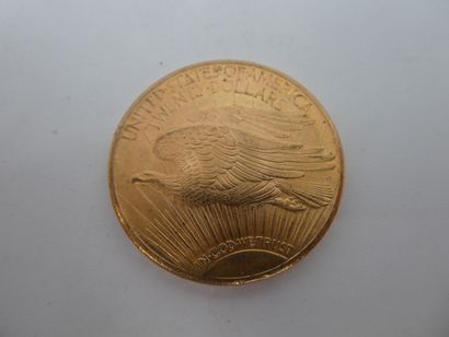 null Une pièce de 20 dollars en or Eagle Liberty 1924, 33.30 gr.LOT VENDU SUR DESIGNATION...
