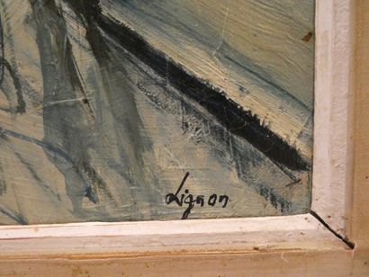 null LIGNON Bernard (1928), "Rue Lepic", huile sur toile signée en bas à droite située...