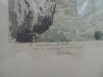 null DREVET Joanny (1889-1969), "La Romanche", aquatinte signée en bas à droite,...