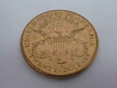 null Une pièce de 20 dollars en or Liberty 1877, 33.30 gr.LOT VENDU SUR DESIGNATION...