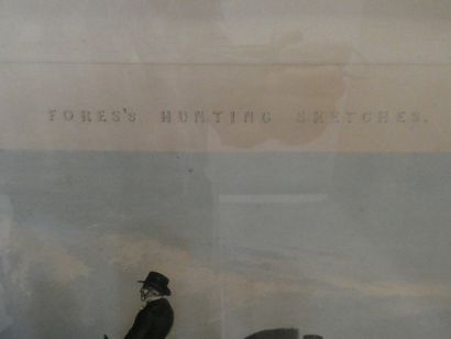 null HARRIS J. d'après H. ALKEN graveur, "Fore's Hunting Sketches, The Right and...