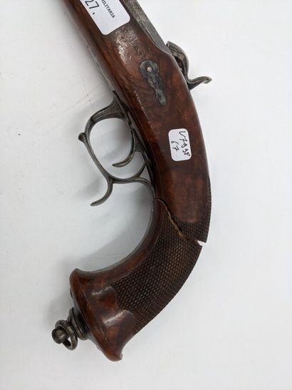 null Superbe paire de pistolets d'officier modèle 1833 second type. Platines marquées...