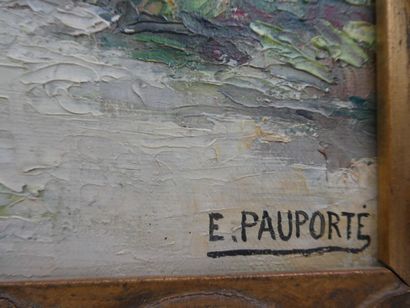 null PAUPORTE Edouard (1868-1939), "Paysage", huile sur toile signée en bas à droite,...
