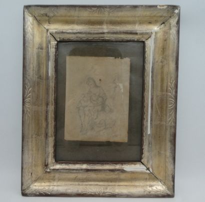 null Anonyme, "La Charité", crayon, 22,5 x 17 cm