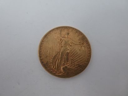 null Une pièce de 20 dollars en or Eagle Liberty 1910, 33.30 gr.LOT VENDU SUR DESIGNATION...
