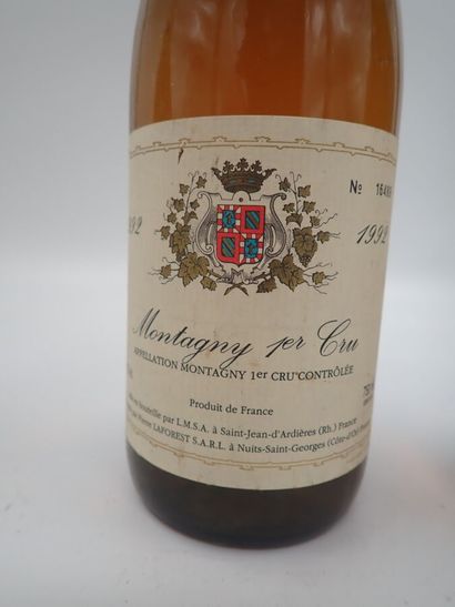 null MONTAGNY 1ER CRU, Domaine Pierre Laforest 1992 (2-bouteilles).BOURGOGNE ALIGOTE,...